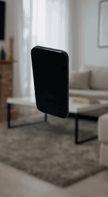 SnapTag elastic phone strap catching a falling iPhone — saved from a cracked screen